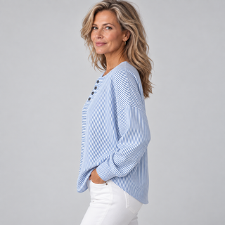 Davina | Sweat-Shirt Rayé Décontracté