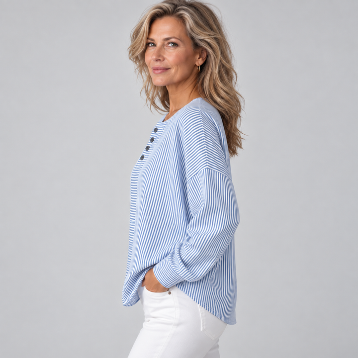 Davina | Sweat-Shirt Rayé Décontracté