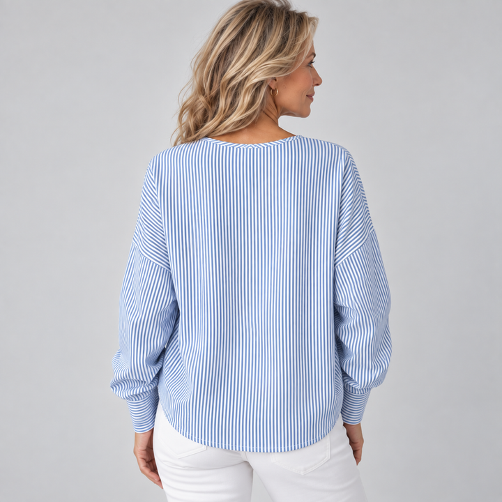 Davina | Sweat-Shirt Rayé Décontracté