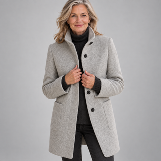 Éléonore | Manteau en laine à coupe midi