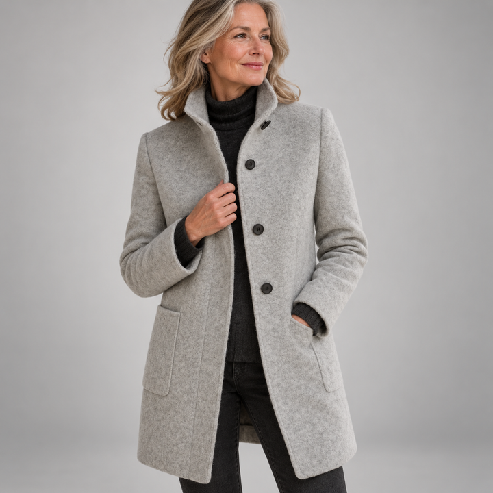 Éléonore | Manteau en laine à coupe midi