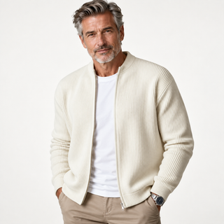 JORDAN |  Cardigan zippé côtelé