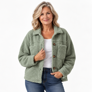 SELINA Teddy - Veste en laine douce et texturée