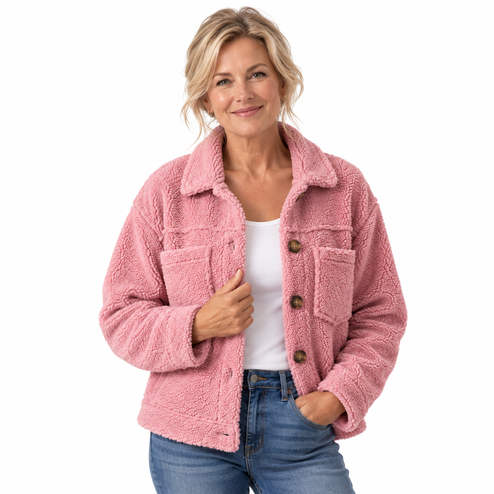 SELINA Teddy - Veste en laine douce et texturée