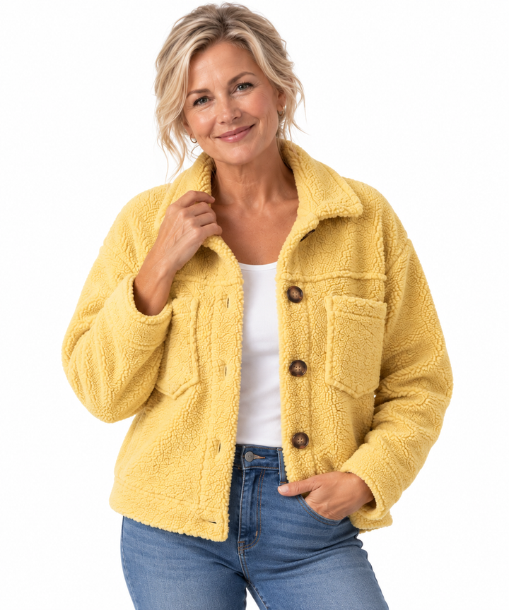 SELINA Teddy - Veste en laine douce et texturée