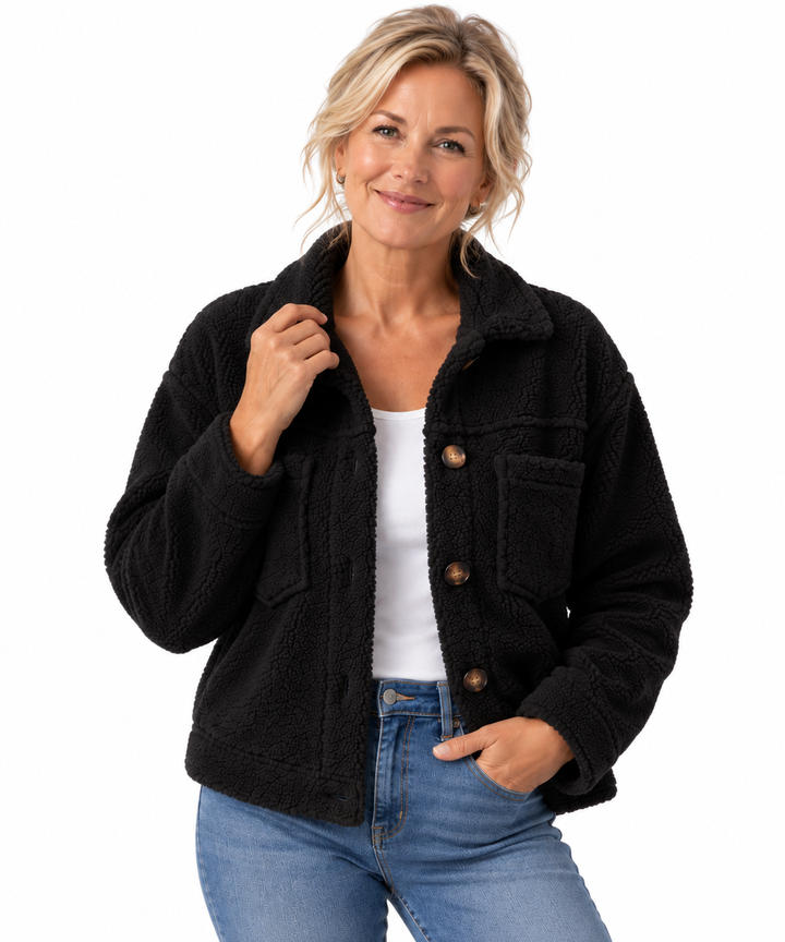 SELINA Teddy - Veste en laine douce et texturée
