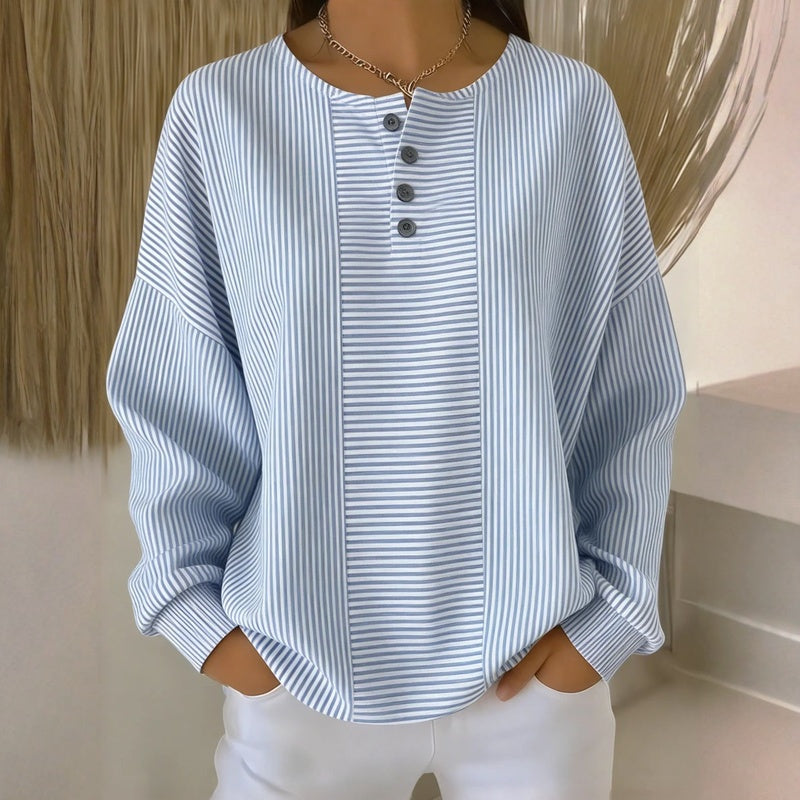 Davina | Sweat-Shirt Rayé Décontracté