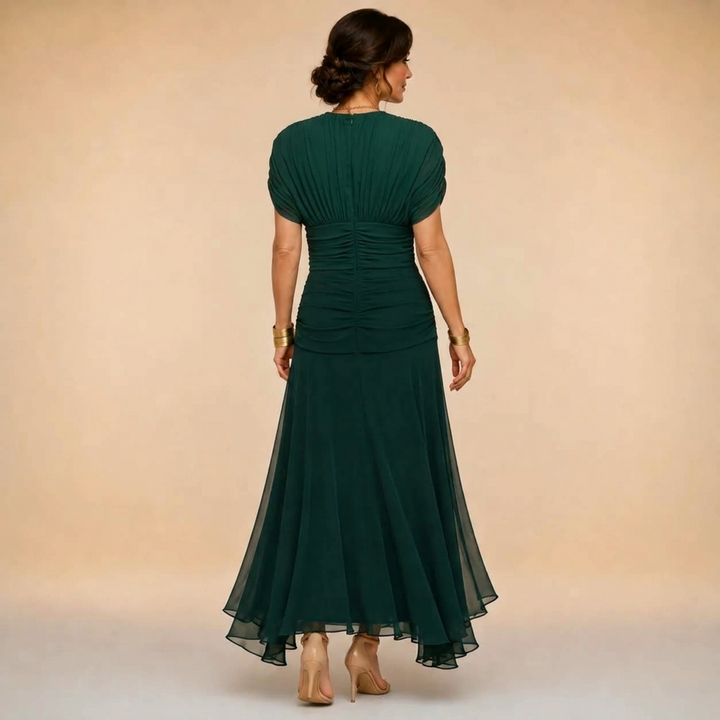 Robe de soirée Madeline™ à manches drapées
