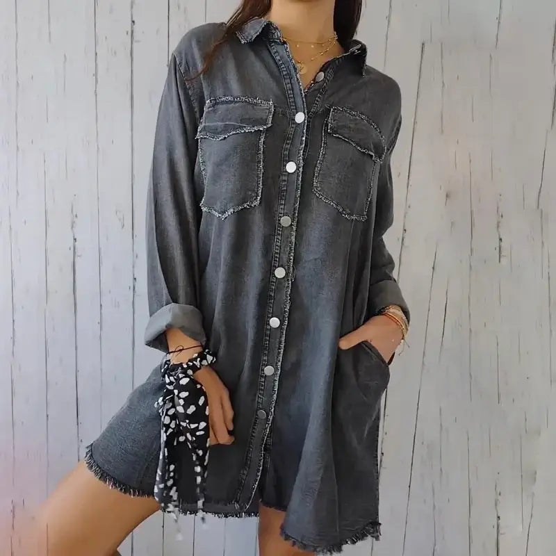 Mila – Veste Chemise en Jean Décontractée
