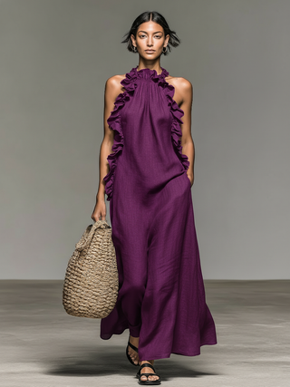 Lua | Robe maxi avec poches
