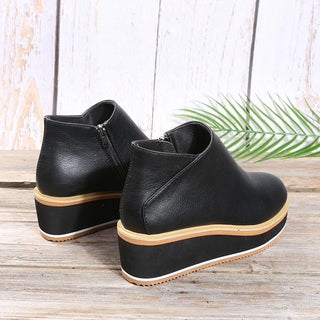 Coralie | Bottines Compensées à Zip Latéral