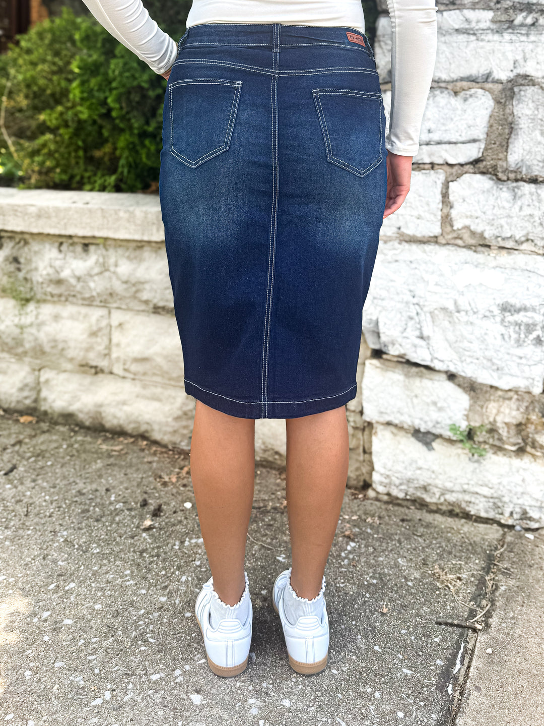 Jupe en denim Ella (Indigo foncé)