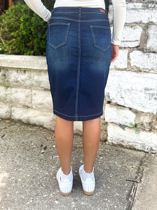 Jupe en denim Ella (Indigo foncé)