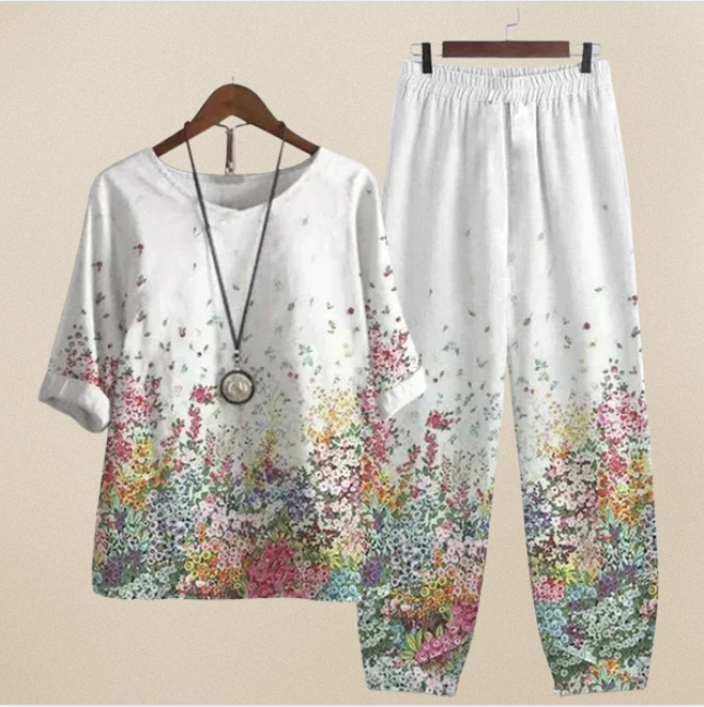Lilou - Ensemble élégant de chemise et pantalon confortable