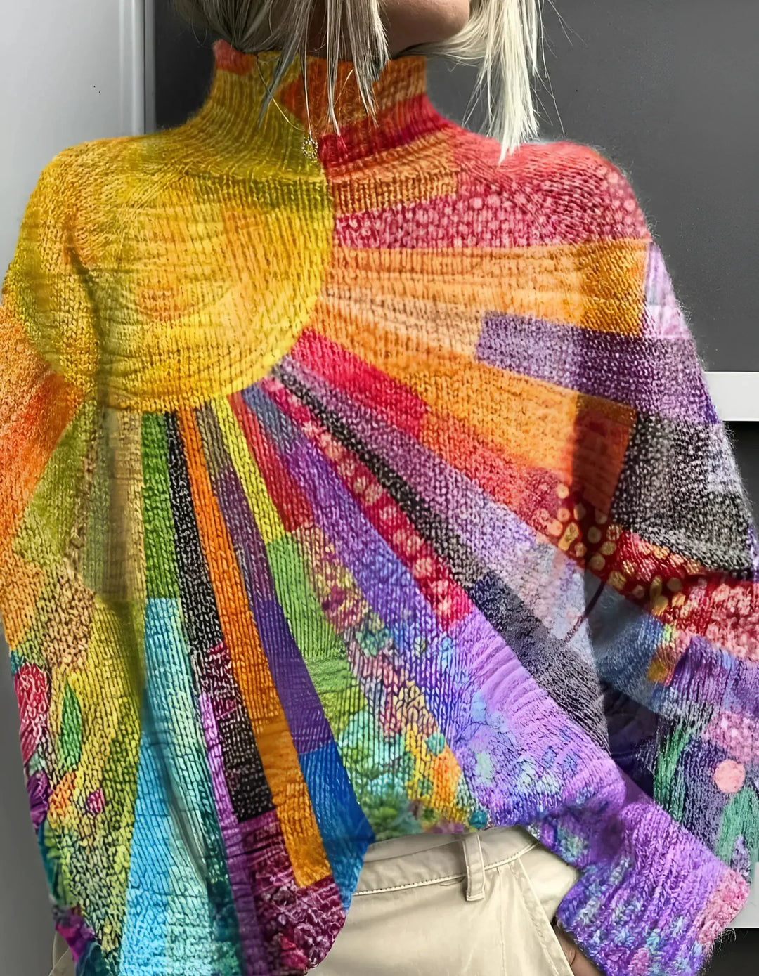 Noa™ | Pull Col Roulé Chaleureux et Coloré