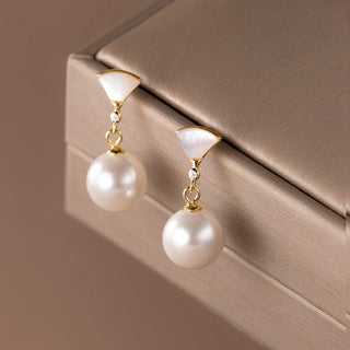 Boucles d'Oreilles Chic en Argent avec Perle