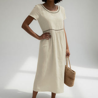 Robe midi Olivia à œillets