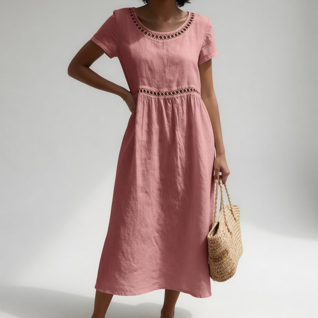Robe midi Olivia à œillets