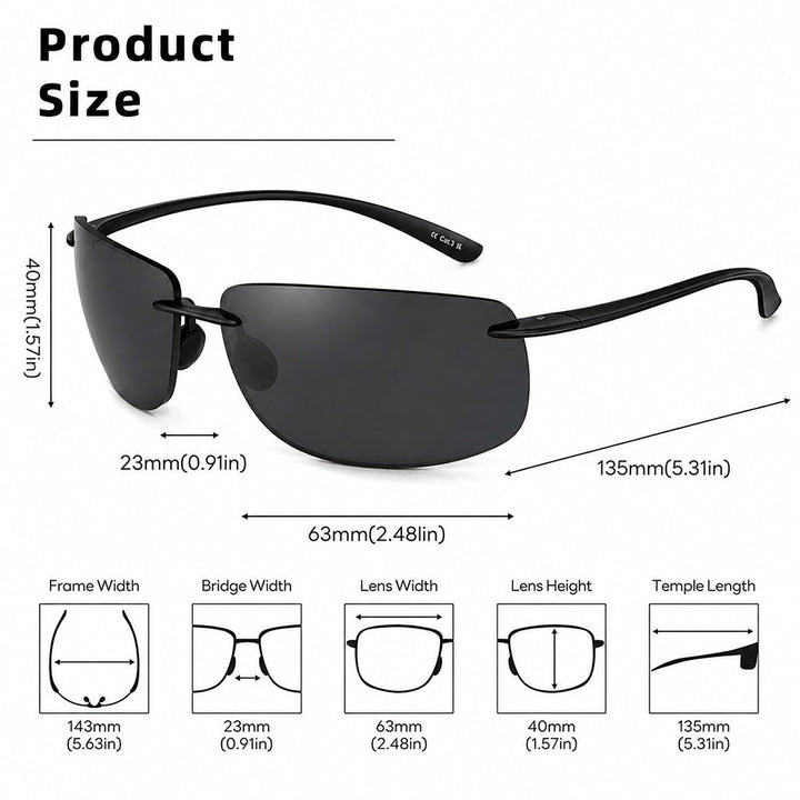 Fink™ | Lunettes de soleil polarisées sans monture