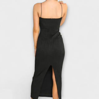 Robe maxi sans manches élégante avec fronces