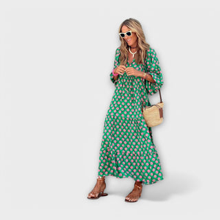 Robe maxi géométrique élégante