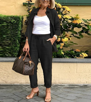 Martina - Ensemble Chemise et Pantalon en Lin et Coton