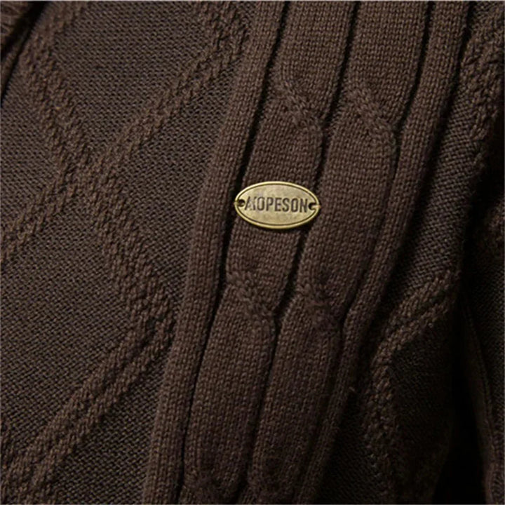 Waldemar | Cardigan pour hommes avec patte de boutonnage