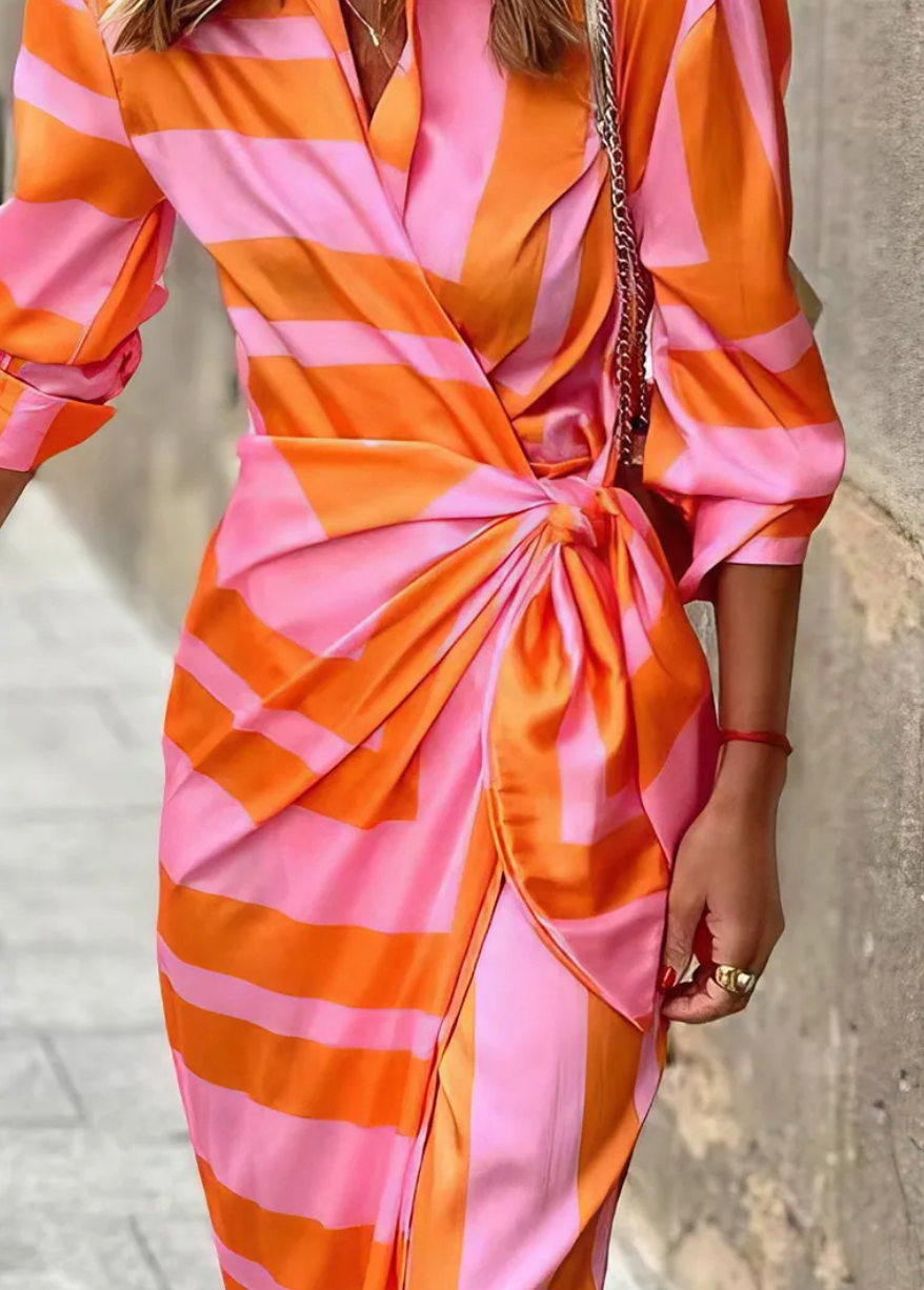 Laurine™ | Printed Wrap Dress
