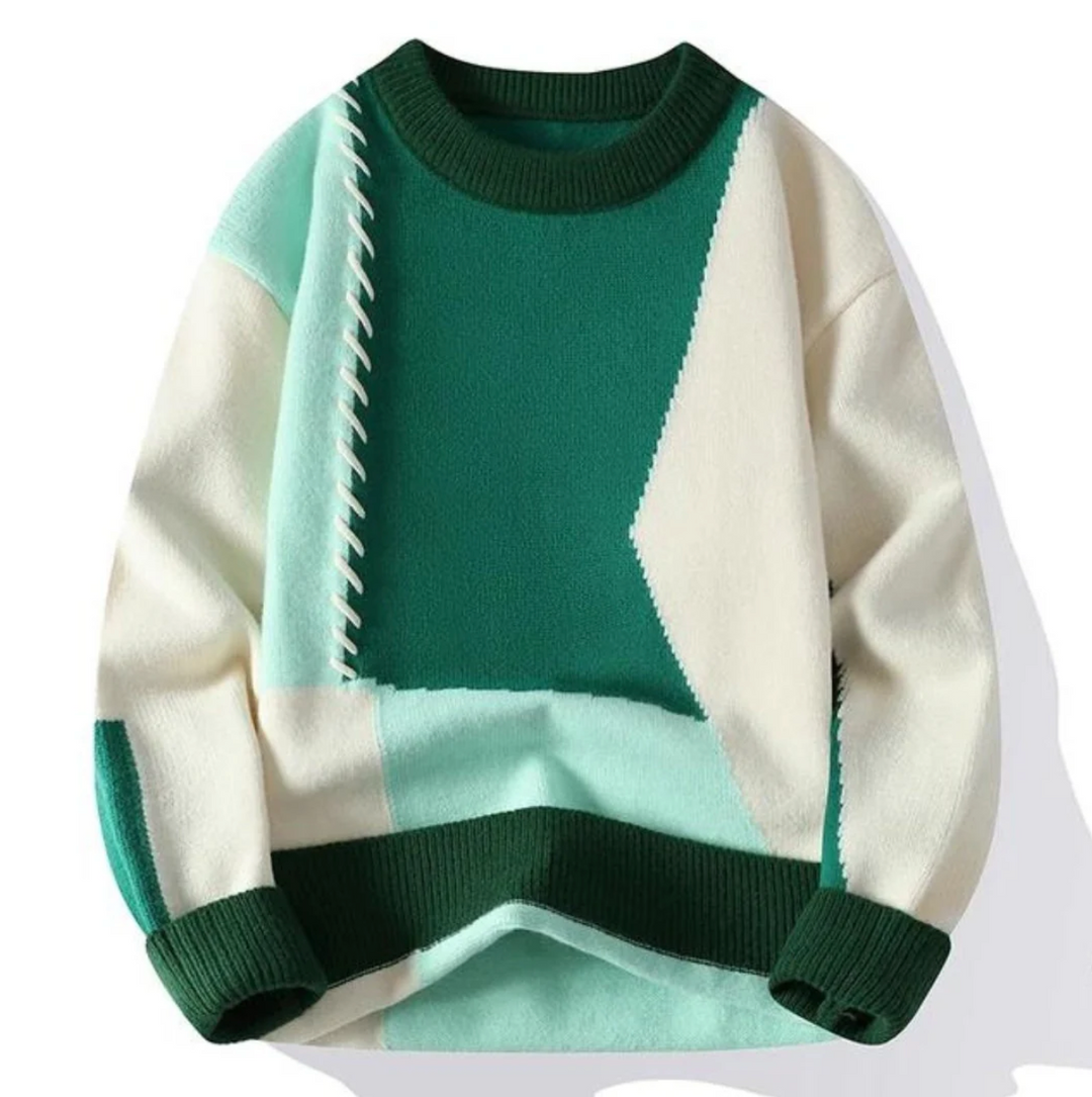 Bruno - Pull confortable en patchwork