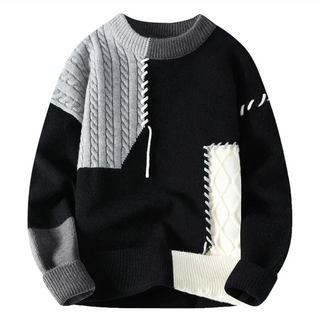 Bruno - Pull confortable en patchwork