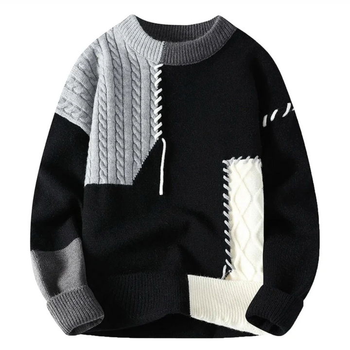 Bruno - Pull confortable en patchwork
