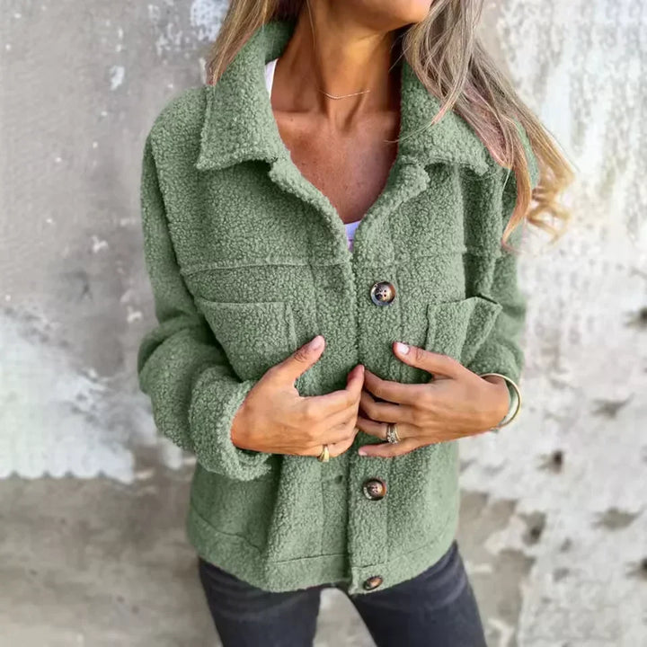 SELINA Teddy - Veste en laine douce et texturée