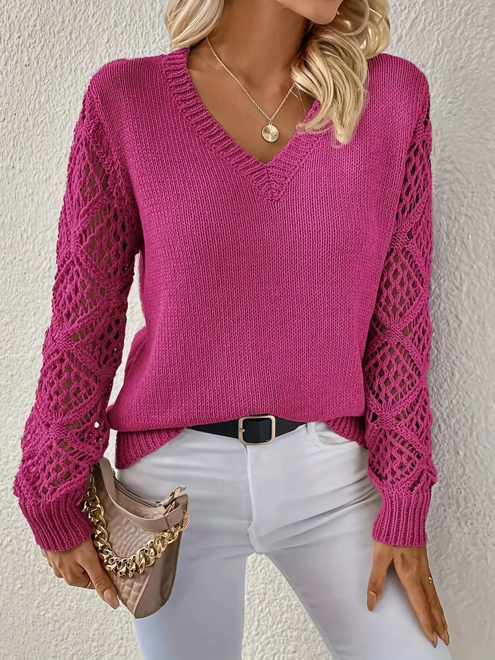 SOLÈNE™ | Sweat décontracté à col en V