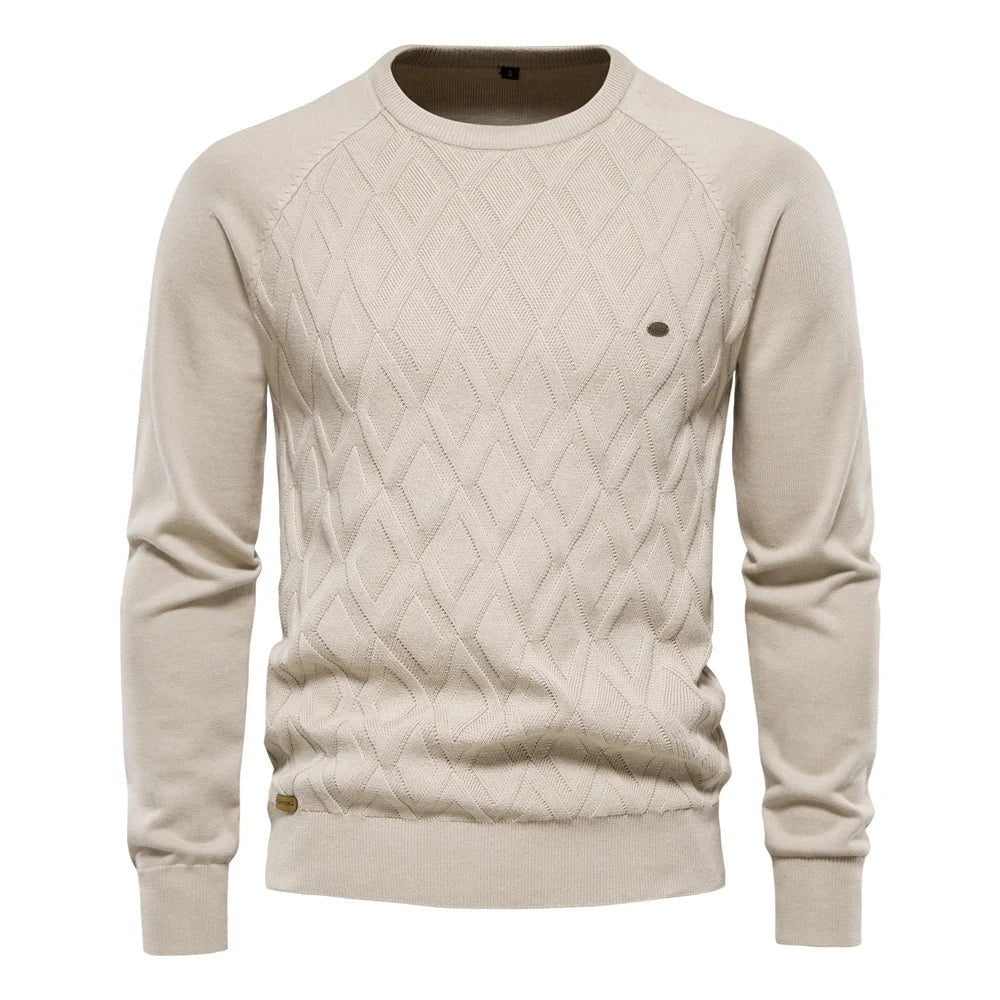 Theodor | Pull pour hommes avec motif en losanges