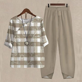 Lilou - Ensemble élégant de chemise et pantalon confortable