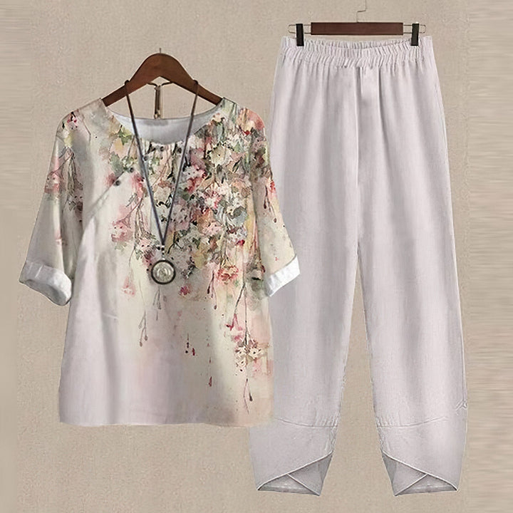Lilou - Ensemble élégant de chemise et pantalon confortable