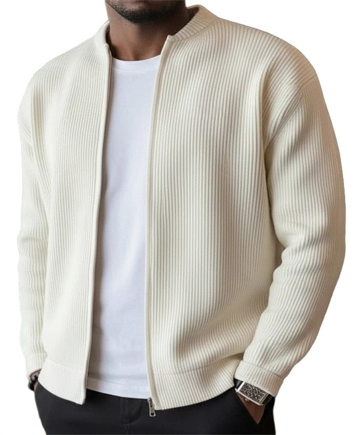 JORDAN |  Cardigan zippé côtelé