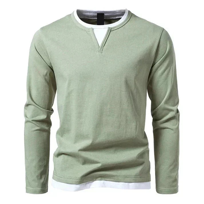 Alwin | T-shirt à manches longues Premium en coton peigné