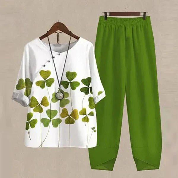 Lilou - Ensemble élégant de chemise et pantalon confortable