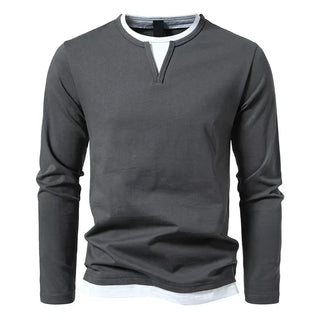 Alwin | T-shirt à manches longues Premium en coton peigné