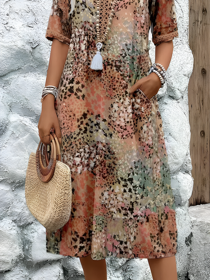 Colette™ | Robe Midi Éclatante