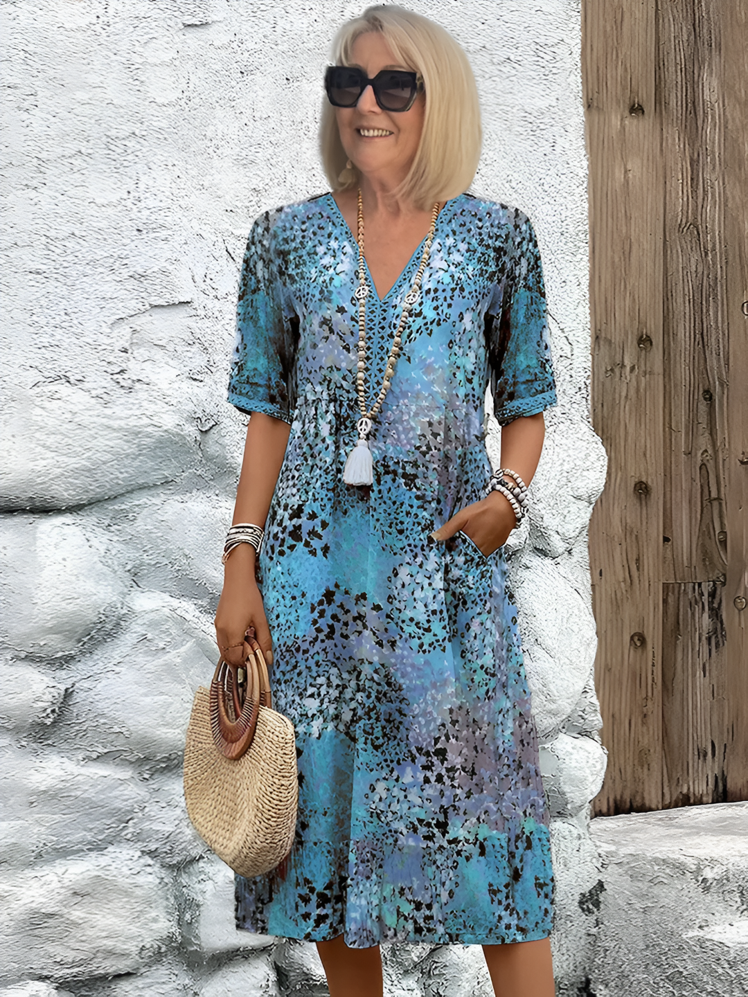 Colette™ | Robe Midi Éclatante