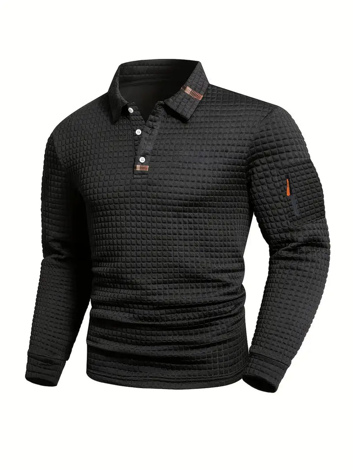 Vincent™ |  Polo Manches Longues Moderne et Décontracté