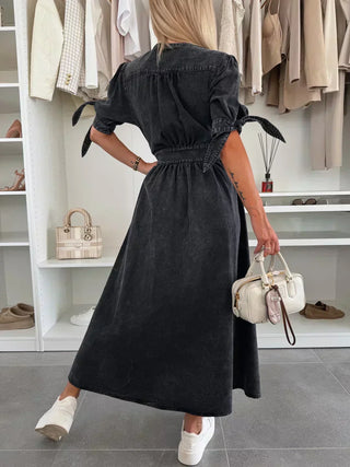 Amélie™ | Robe en denim scintillant en coton