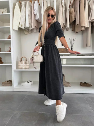 Amélie™ | Robe en denim scintillant en coton