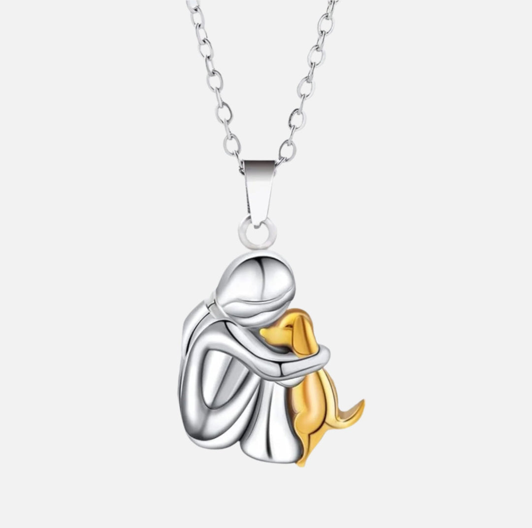 Pendentif « Amitié éternelle » – Symbole de l'amour entre une femme et son chien