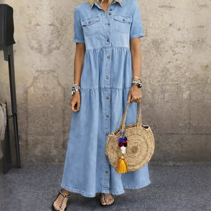 ELIZABETH | ROBE MIDI BOUTONNÉE