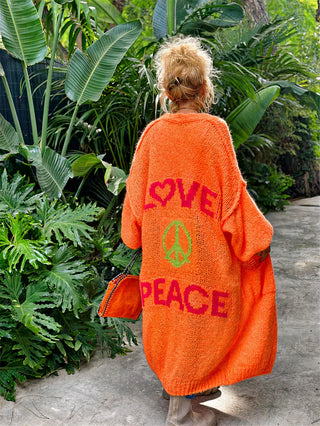 Luv & Lola - Cardigan d'été bohème Paix & Amour