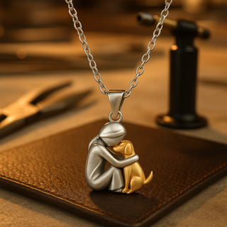 Pendentif « Amitié éternelle » – Symbole de l'amour entre une femme et son chien