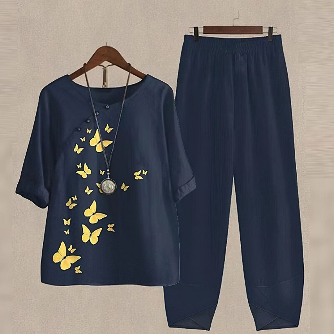 Lilou - Ensemble élégant de chemise et pantalon confortable